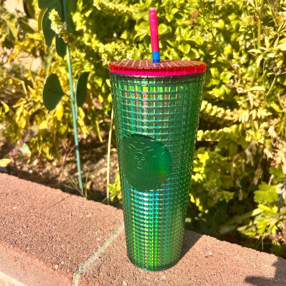 Starbucks Spring 2023 Watermelon Grid 24 oz tumbler cold cup